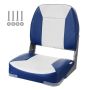Folding boat seat, 18.9 inches, with padding and hinge