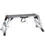 Foldable aluminum work platform, 299 kg load capacity, with non-slip feet