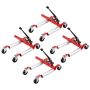Car jack lift with 360° wheels, 1500 lbs, 4-piece set