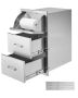 Outdoor kitchen 16.5" stainless steel drawers with towel holder