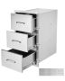 Outdoor kitchen stainless steel drawers, 18.5x22.5x22.5 cm, three-piece