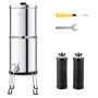 Gravity 2.25g Stainless Steel Water Filtration System for Home and Camping