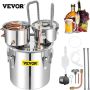 Alcohol distillation apparatus 50 L with condenser and thermometer