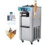 Commercial 3-flavor ice cream machine, 1500 W, 2 x 5.5 L stainless steel cylinders