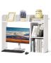 Desktop wooden bookshelf, 2 tiers, white, 37x10x29 cm