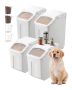 Rice and dog food airtight containers with wheels, 4-pack, 3.5-4.5 gal.