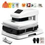 Automatic T-shirt heat press machine, 38x38 cm, white