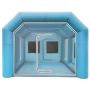Inflatable painting tent, 599.6x298.5x249.9 cm, 210D oxford, with 2 blowers