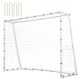 Soccer ball trainer, 8x6 ft iron rebound wall with net and goal