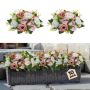 Artificial rose balls 10 pcs., 240 mm, pink and white, wedding table decorations