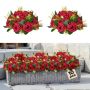 Flower ball bouquet, 10 pcs., 240 mm, red artificial roses, table decorations