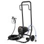 Stationary electric airless paint sprayer 750W 3000 PSI with cart