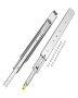 Pair of drawer slide systems with lock, 500 lb load capacity, side mount, ball bearings