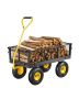 500 lb steel garden cart with 10 inch wheels and removable mesh