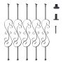 Metal galvanized stair railing, 44 inches, matte black, 5 pcs.