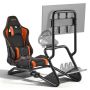Sacīkšu stūres statīvs ar monitora statīvu, izturīgs simulatora stūres turētājs, piemērots Logitech un Thrustmaster stūrēm