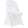 Stretchy white spandex folding chair covers, 12 pcs.