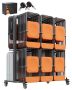 Folding double-layer chair trolley, 84 chairs, black
