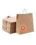 Kraft paper bags with handles, 18x7x19 cm, 100 pcs., brown, reusable