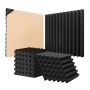 Akustiskās pašlīmējošās putuplasta plāksnes, 12x12x2 collas, melnas, 24 gab.