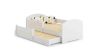 Children's double bed Luk with mattress and safety barrier 164x85x63 / 145x80x15cm