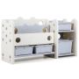 Children's storage box with bookshelf, 2-tier, 113.5 × 36.5 × 63 cm