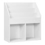 Children's multifunctional shelf with 3 compartments and 2 shelves, white