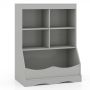 Children's shelf, 4 compartments and bottom container, 26.5 × 9 × 35 inches