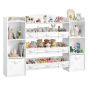 SONGMICS children's shelf, 4 open cavities and 11 boxes, 143.8 × 104 × 30 cm