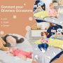 Children's bed with soft headboard and footboard, 150 × 70 × 76 cm