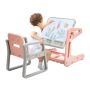 Children's drawing board with chair, 2 in 1, 59 × 48 × 54–66 cm