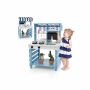 Children's play kitchen, double-sided, With roof, Blue/white, 58 × 56 × 87 cm