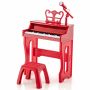 Children's keyboard instrument, with microphone, Black/red, 40.1 × 22.6 × 49 cm