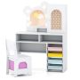 Children's dressing table, with a chair and 5 drawers, White, 80 × 111 × 29 cm