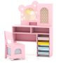 Children's dressing table, with a chair and 5 drawers, Pink, 80 × 111 × 29 cm