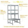 Children's step, with 4-sided safety railing, 45 × 47 × 90 cm
