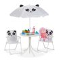 Bērnu āra mēbeļu komplekts Relaxdays, 4 daļas, panda, 60 × 45 × 40 cm