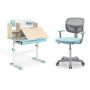 Children's desk and chair, table with chair, Blue, 80 × 51 × 88–110.5 cm