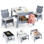 Children's table and chair set, 2 chairs, 69.85 × 45.72 × 60.96 cm
