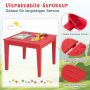 Children's table and chair set, 3-piece, Red, 64.5 × 64.5 × 51 cm