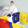 Children's playpen, 8 panels, multi-colored, 187.96 × 63.5 cm