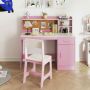 Children's desk and chair set, 1 table, 1 chair, 109.5 × 100.5 × 48 cm