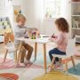 Children's furniture set, 1 table + 2 chairs, White, 50 × 44 × 50 cm