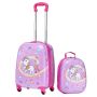 Bērnu koferu komplekts VEVOR LGA4T-16UNC-P08, 2 daļas, Rozā, 32 × 23 × 45 cm