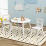 Children's table and chair set, 3-piece, 60 × 60 × 44 cm