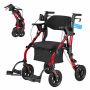Staigāšanas palīglīdzeklis un transportēšanas krēsls VEVOR HFK-9269KD-1, 2 vienā, 107 × 92–106,5 × 73 cm