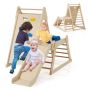 Children's Wooden Climbing Set, 41.5 × 69.5 × 48.5 inches