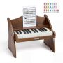 Bērnu klavieru tastatūra VEVOR SLW825, 25 taustiņi, Brūna, 410 × 300 × 300 mm