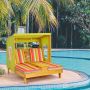 Children's chaise longue, double, with canopy, Multicolored, 94 × 85.1 × 88.9 cm