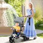 Children's tricycle, 360° rotating seat, 32.5 × 19 × 38-43.5 inches